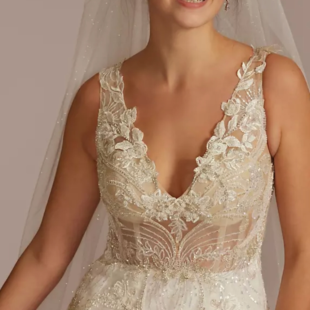 Galina Signature Sparkle Rhinestone NWT wedding dress size 14